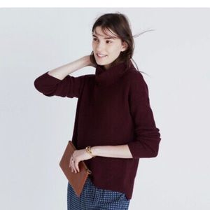 Madewell Burgundy Sweater with Removable Turtleneck